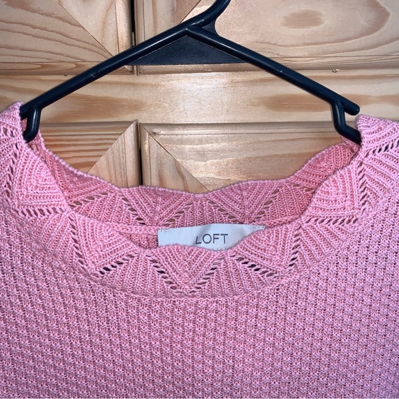 Loft NWT pink bubble knit pullover cardigan sweater size XS - Picture 3 of 5